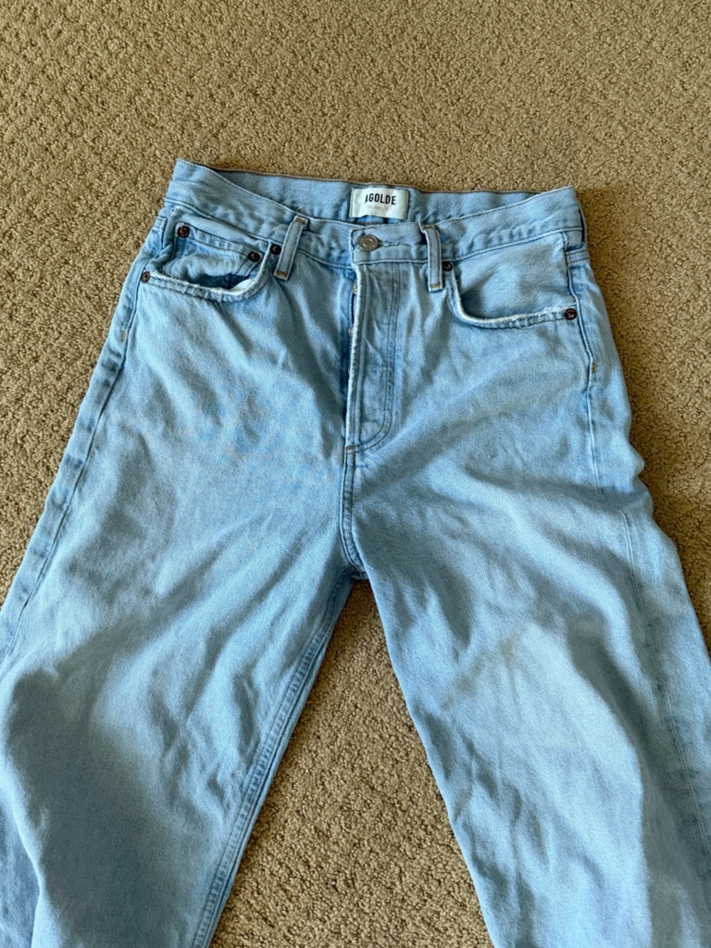 Agolde High-Rise Light Blue Jeans